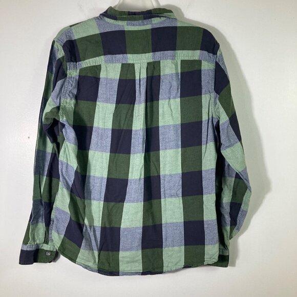 Mens Eddie Bauer Buffalo Check‎ Flannel Green Blue M - Picture 2 of 6